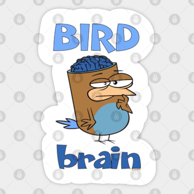 Birdbrain Design for Bird Lovers Sticker by ConCept